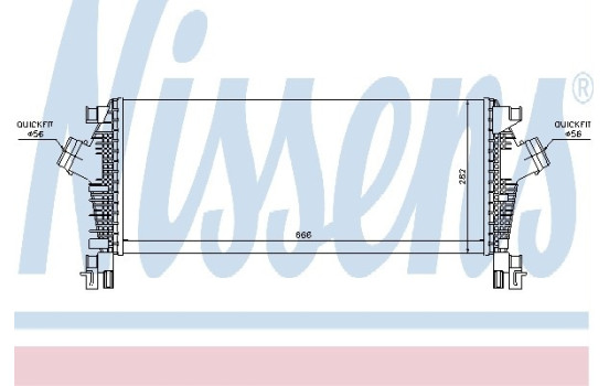 Intercooler, charger 96555 Nissens, Image 2