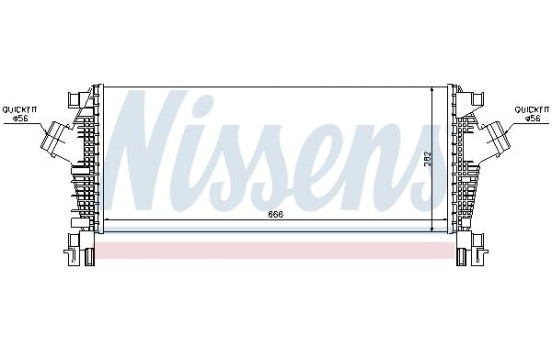 Intercooler, charger 96555 Nissens, Image 3