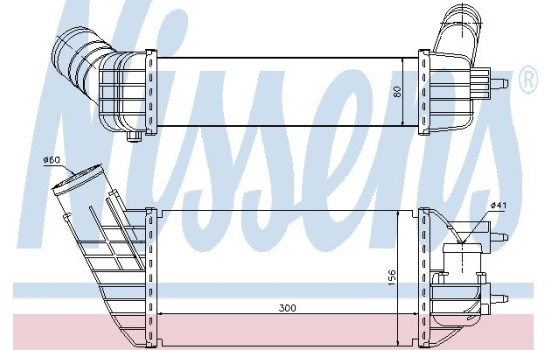 Intercooler, charger 96573 Nissens