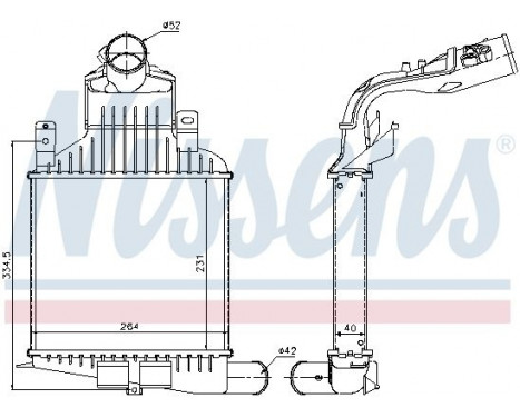 Intercooler, charger 96591 Nissens, Image 2