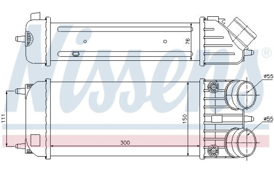 Intercooler, charger 96593 Nissens, Image 3
