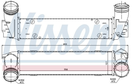 Intercooler, charger 96595 Nissens, Image 2