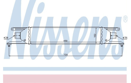 Intercooler, charger 96631 Nissens