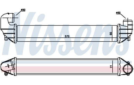 Intercooler, charger 96634 Nissens, Image 2