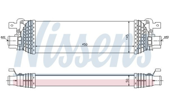 Intercooler, charger 96643 Nissens, Image 3