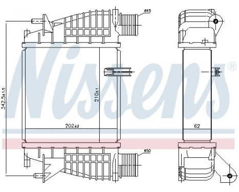 Intercooler, charger 96645 Nissens, Image 2