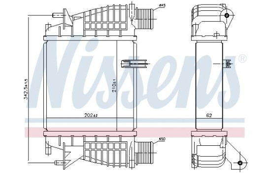 Intercooler, charger 96645 Nissens, Image 2