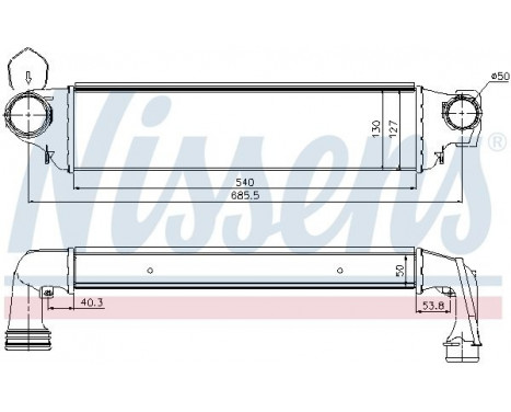 Intercooler, charger 96654 Nissens, Image 2