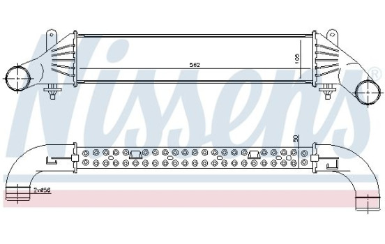 Intercooler, charger 96655 Nissens, Image 2
