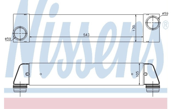 Intercooler, charger 96657 Nissens