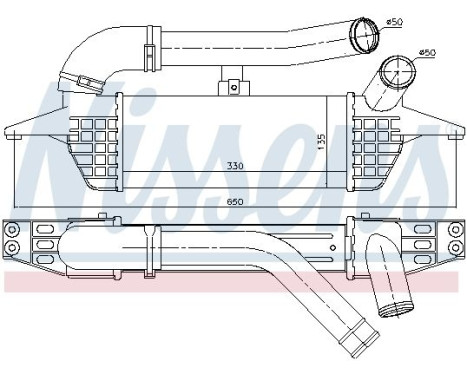 Intercooler, charger 96662 Nissens, Image 2