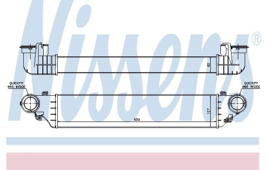 Intercooler, charger 96672 Nissens, Image 2