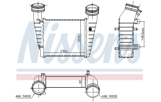 Intercooler, charger 96680 Nissens, Image 4