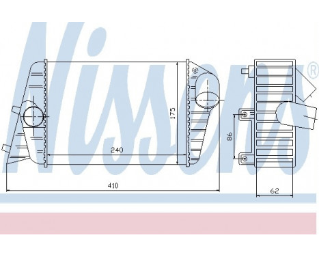 Intercooler, charger 96700 Nissens