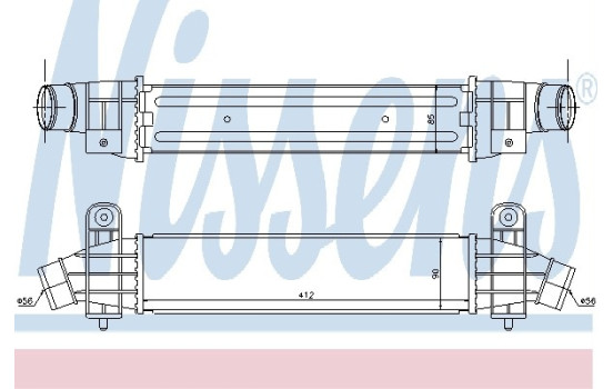 Intercooler, charger 96702 Nissens