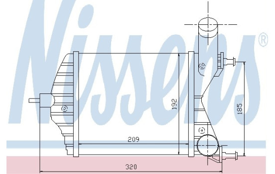 Intercooler, charger 96703 Nissens