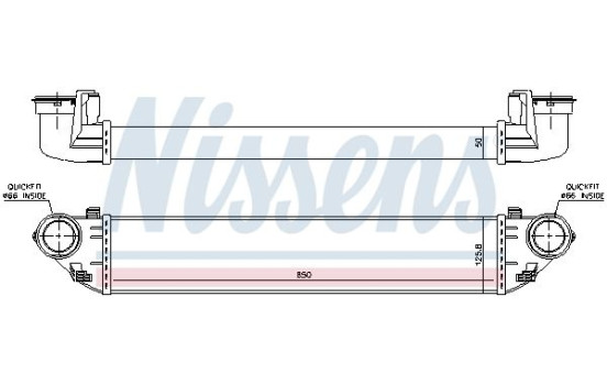 Intercooler, charger 96714 Nissens, Image 2