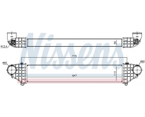 Intercooler, charger 96722 Nissens, Image 3