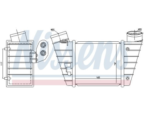 Intercooler, charger 96746 Nissens, Image 3