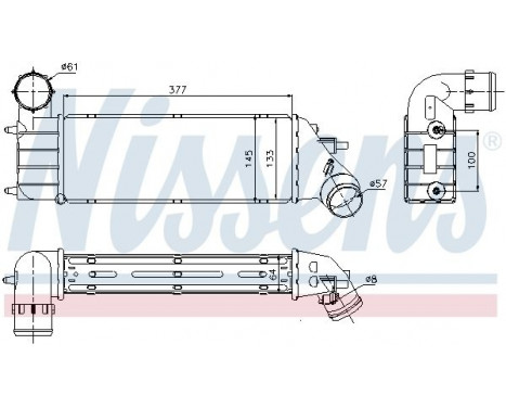 Intercooler, charger 96766 Nissens, Image 3