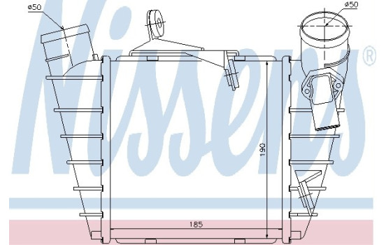 Intercooler, charger 96770 Nissens, Image 2