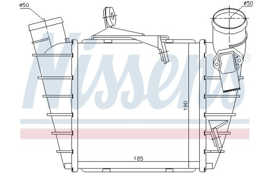 Intercooler, charger 96770 Nissens, Image 3