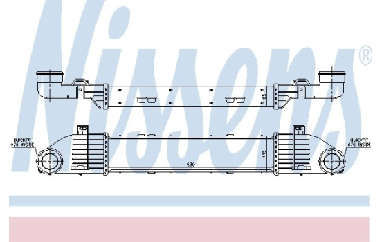 Intercooler, charger 96787 Nissens