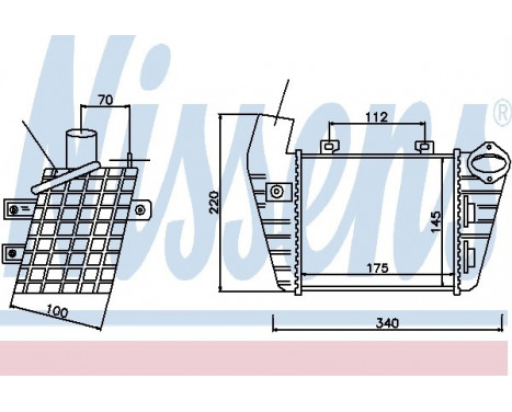 Intercooler, charger 96795 Nissens, Image 2