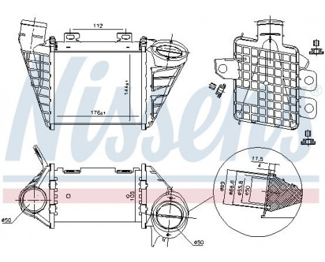 Intercooler, charger 96795 Nissens, Image 3