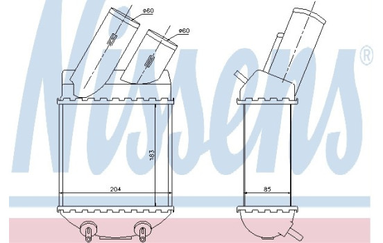 Intercooler, charger 96855 Nissens, Image 2