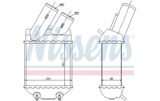 Intercooler, charger 96855 Nissens, Image 3
