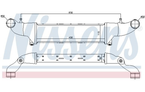 Intercooler, charger 96859 Nissens, Image 3