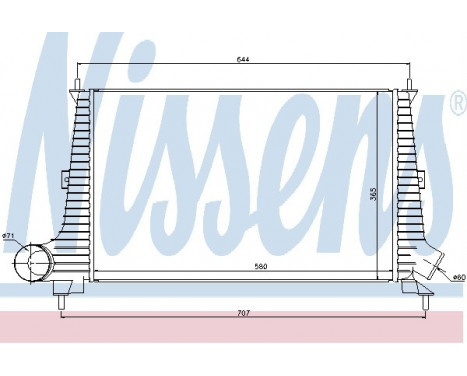 Intercooler, charger 96891 Nissens, Image 2