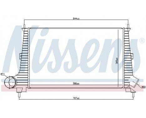 Intercooler, charger 96891 Nissens, Image 3