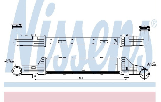 Intercooler, charger 96899 Nissens, Image 2