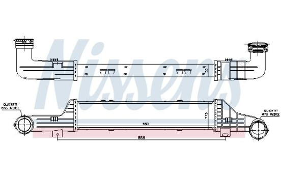 Intercooler, charger 96899 Nissens, Image 3