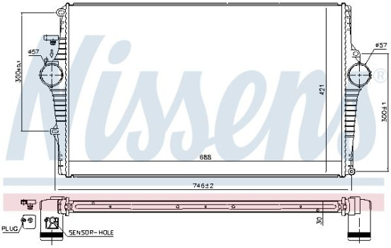 Intercooler, charger 969001 Nissens, Image 3
