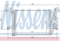 Intercooler, charger 96976 Nissens