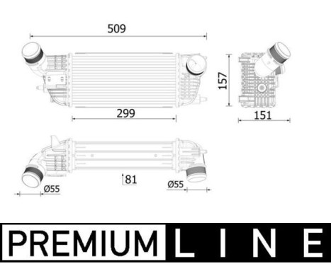 Intercooler, charger BEHR *** PREMIUM LINE ***