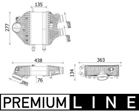 Intercooler, charger BEHR *** PREMIUM LINE ***