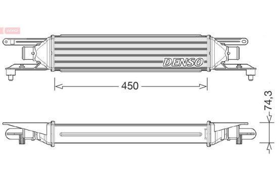 Intercooler, charger DIT01007 Denso