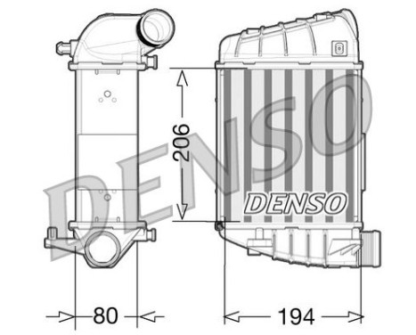 Intercooler, charger DIT02028 Denso
