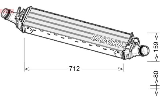 Intercooler, charger DIT02038 Denso