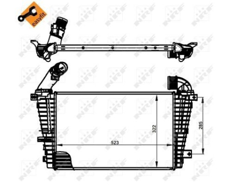 Intercooler, charger EASY FIT