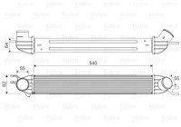 Intercooler, intake air cooler 818580 Valeo