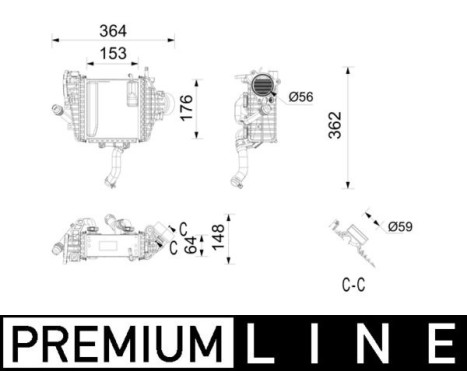 Intercooler, intake air cooler