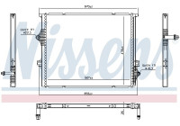 Low temperature cooler, intercooler 606397 Nissens