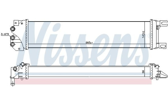 Low Temperature Cooler, intercooler 620155 Nissens, Image 2