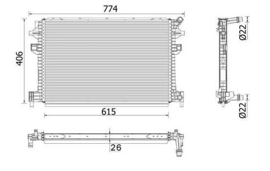 Low temperature cooler, intercooler