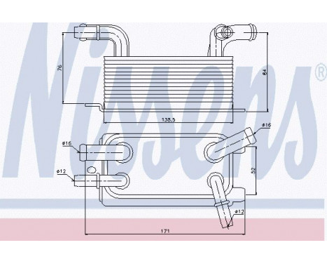 Oil Cooler, automatic transmission 90642 Nissens